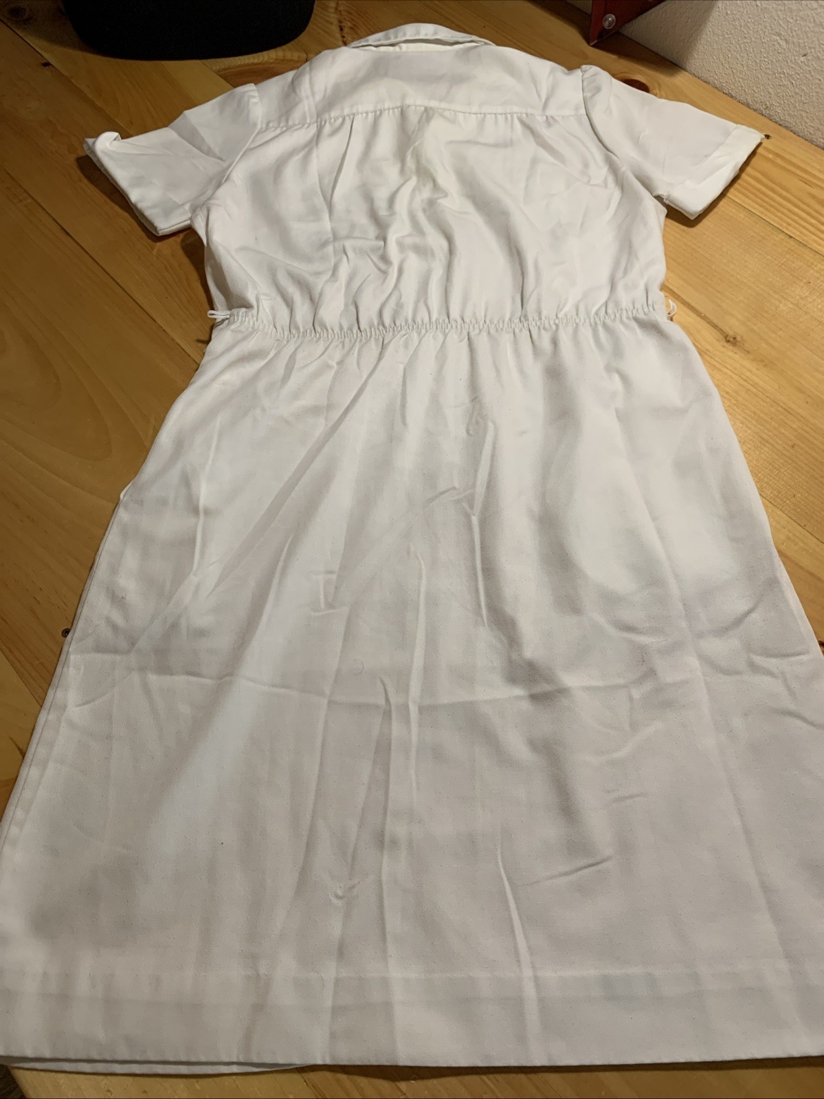 Women’s Vintage 1960s Nurse Shirt waisted White Swan Uniform Dress Halloween
