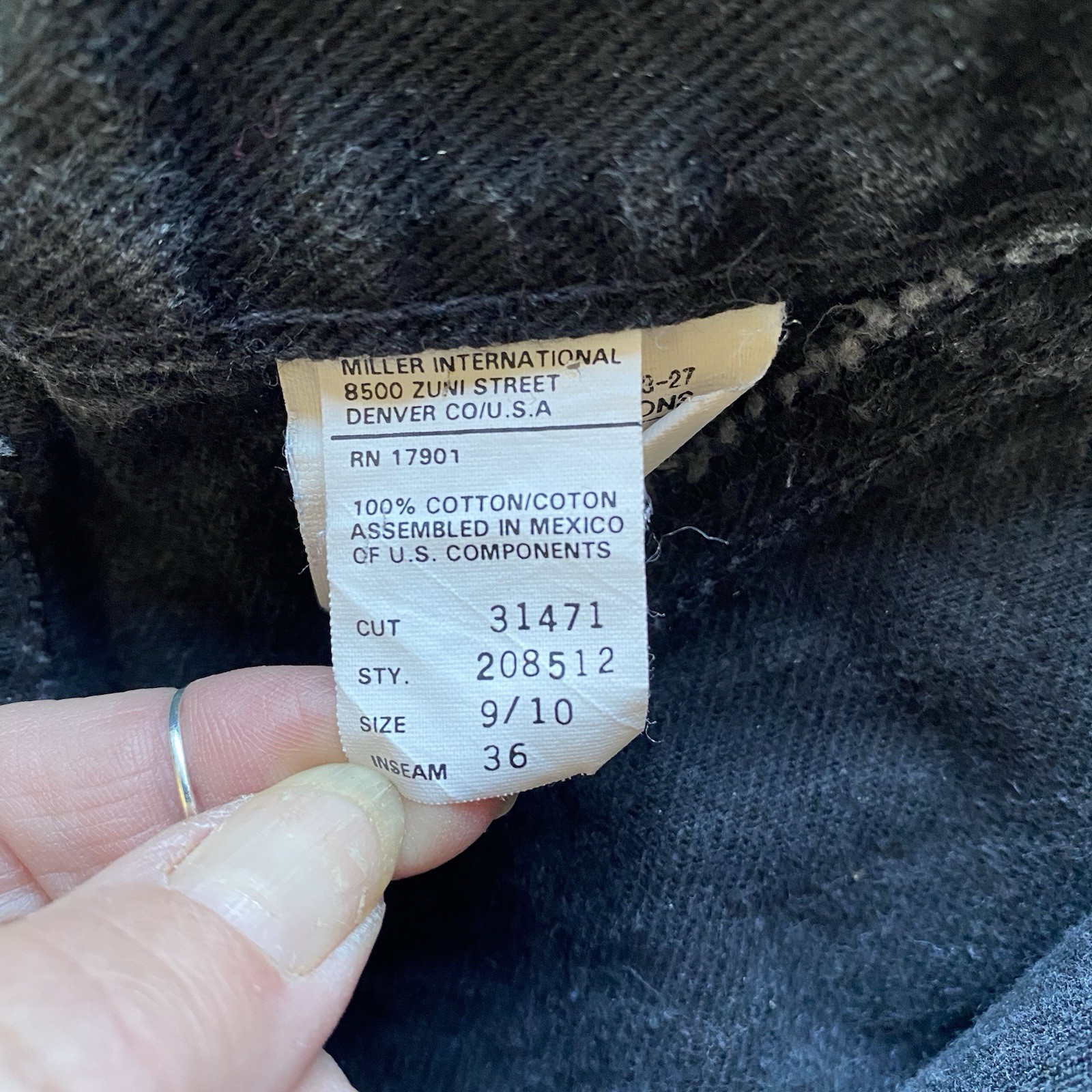 Vintage Wrangler High Rise Bareback Black Jeans. Size 26/34. Western Wear. USA.