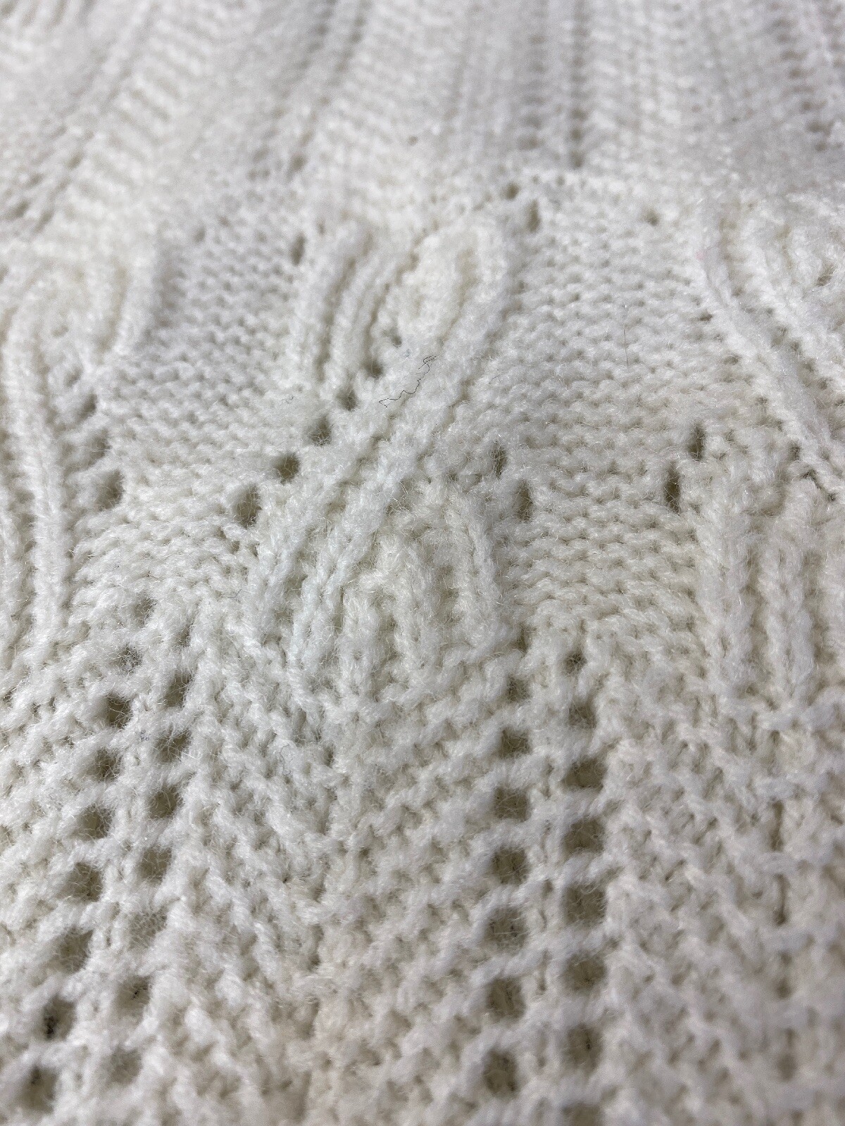 Sweater Bee Vintage 1960s Ivory Shawl Wrap Cape Button Cardigan Sweater Sz L