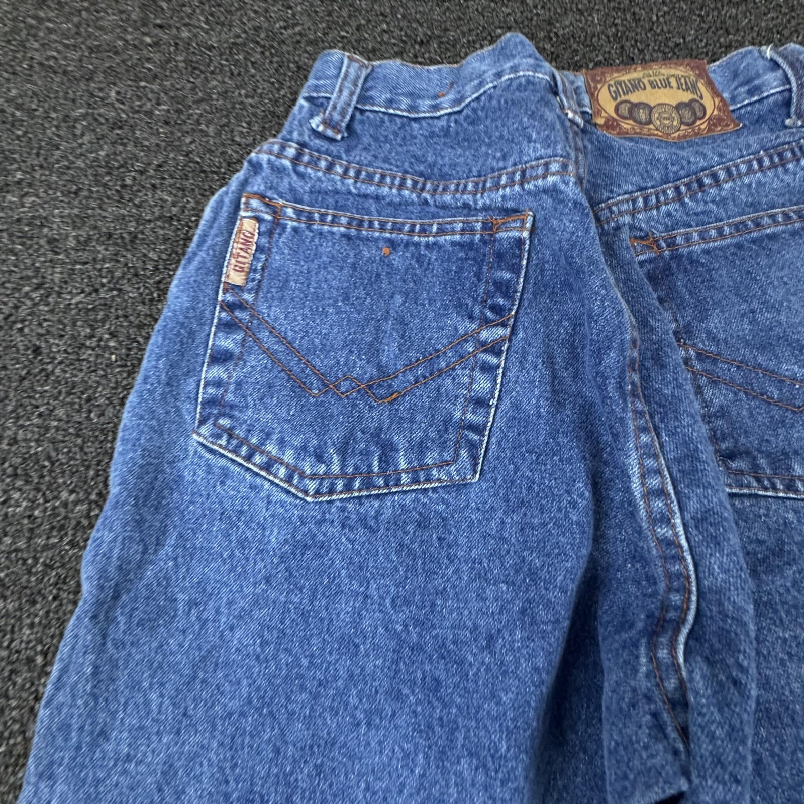 Vintage Gitano Jeans Womens 12 Short Blue Denim High Rise Tapered Mom 90s Pants