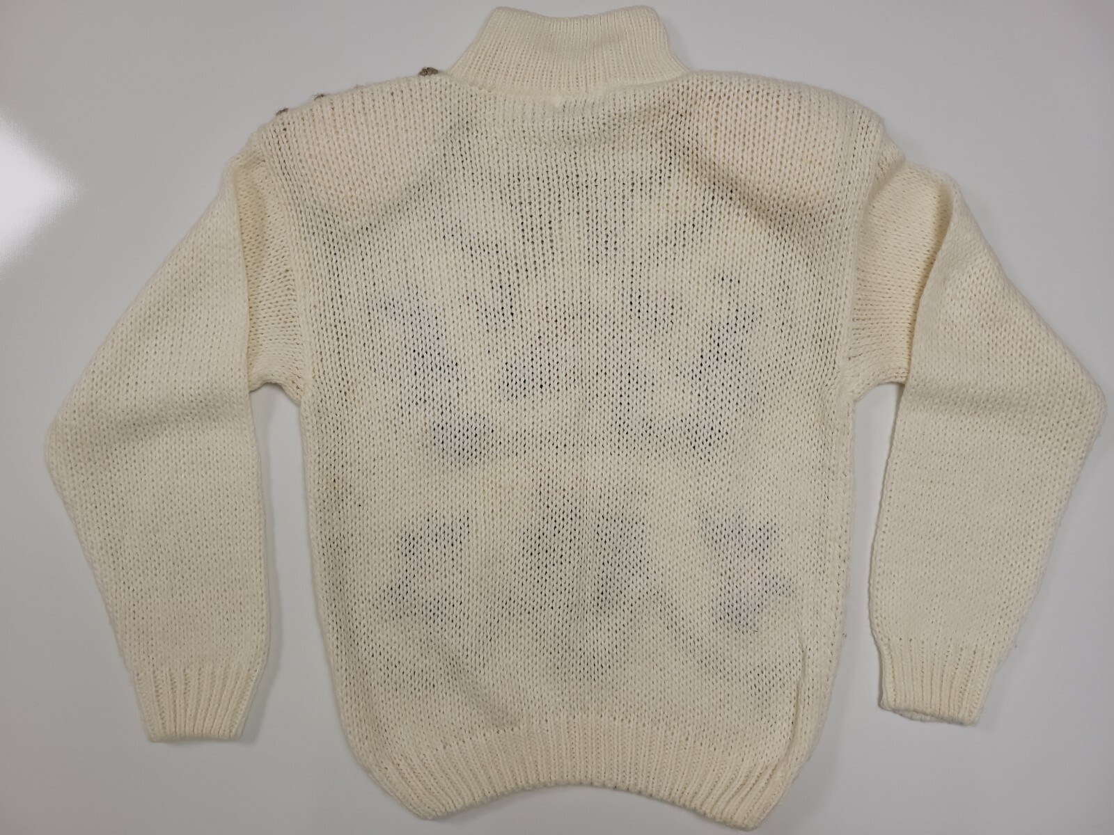 80s 90s Vintage Jamie Scott Tan Knit Floral Cottagecore Sweater Cardigan Women M
