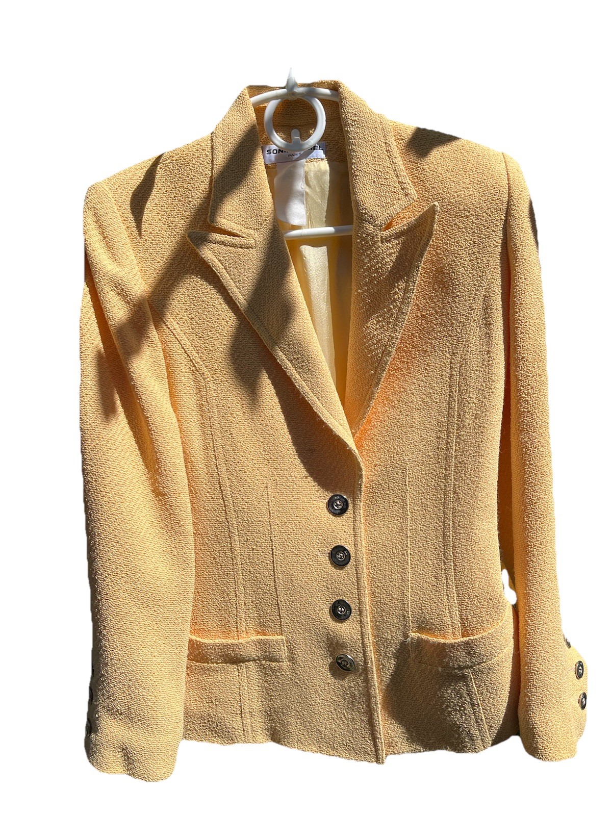 Sonia Rykiel Paris Vintage Lightweight Jacket Blazer Sherbert Orange S Buqle