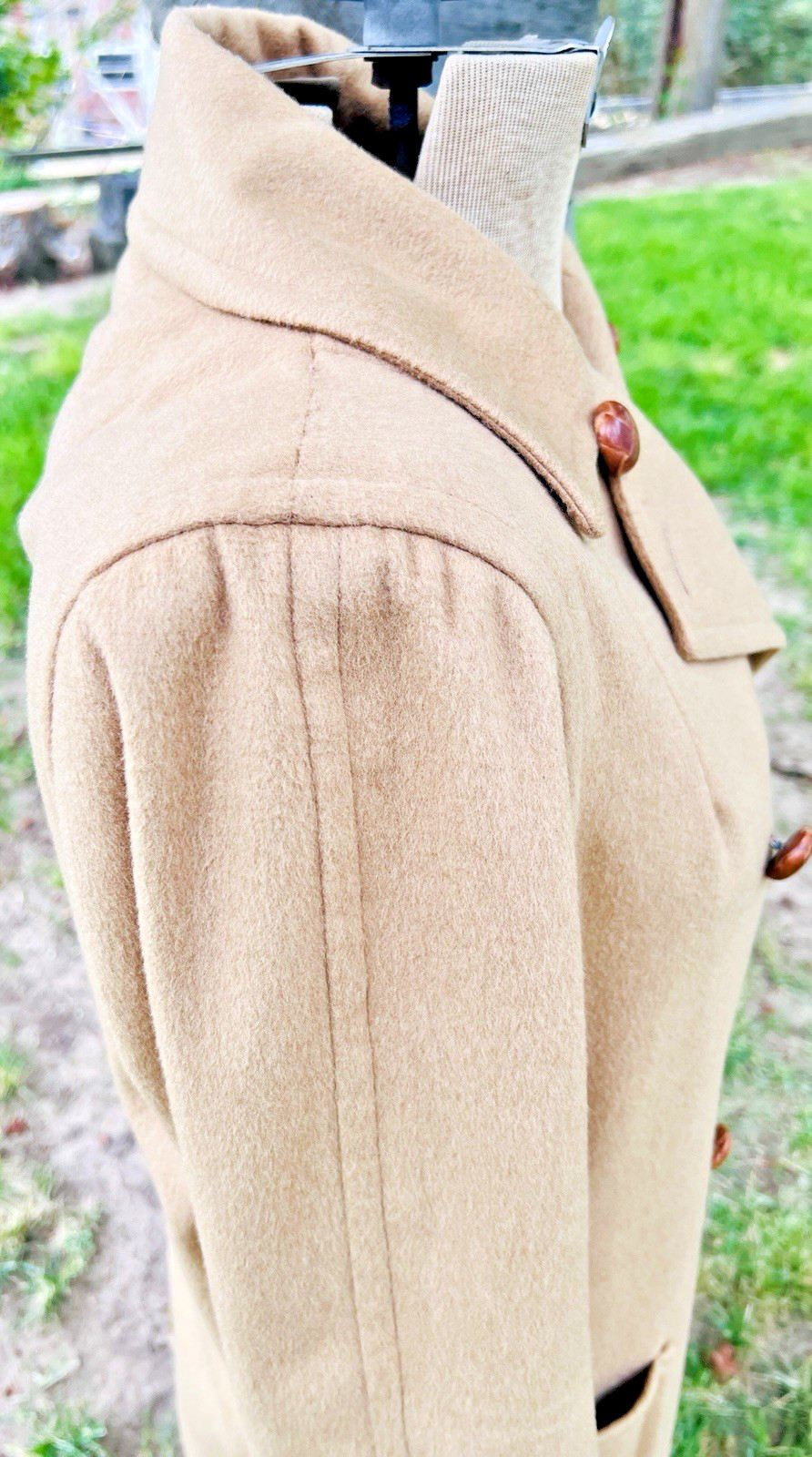 Riel Coat Co. Vintage Wool and Cashmere Coat Made in the USA Camel Color XL
