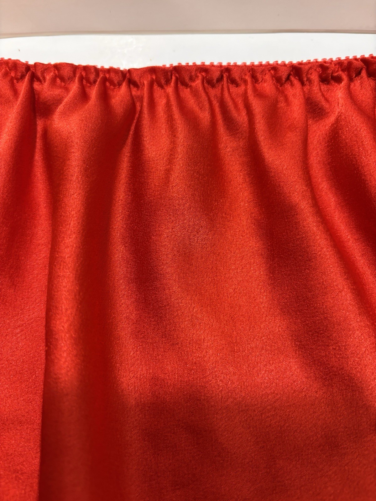 VTG Glossy RED Satin Shiny high cut flutter sissy tap panties XXL to 44” waist