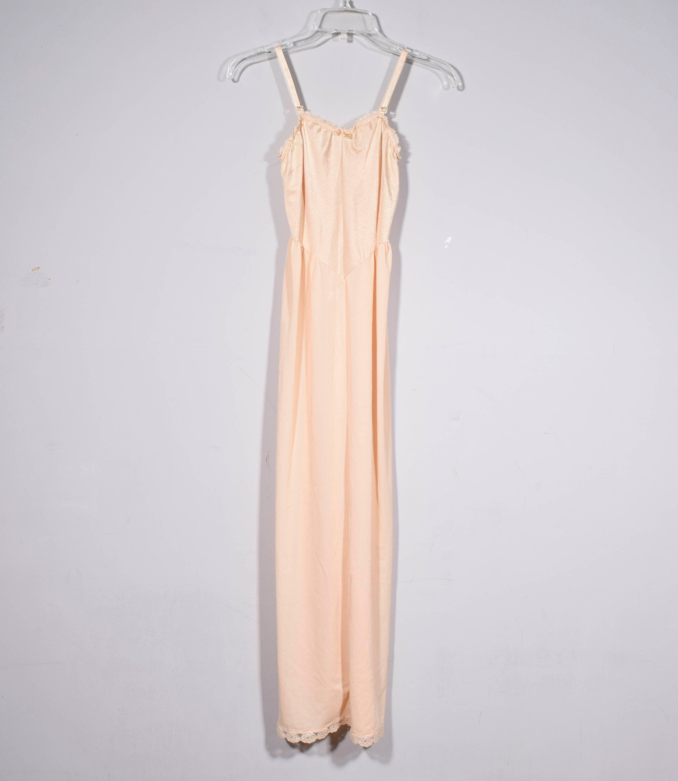 Vintage Vanity Fair Nylon Full Slip-Golden Beige-Lace Trim-34 LL