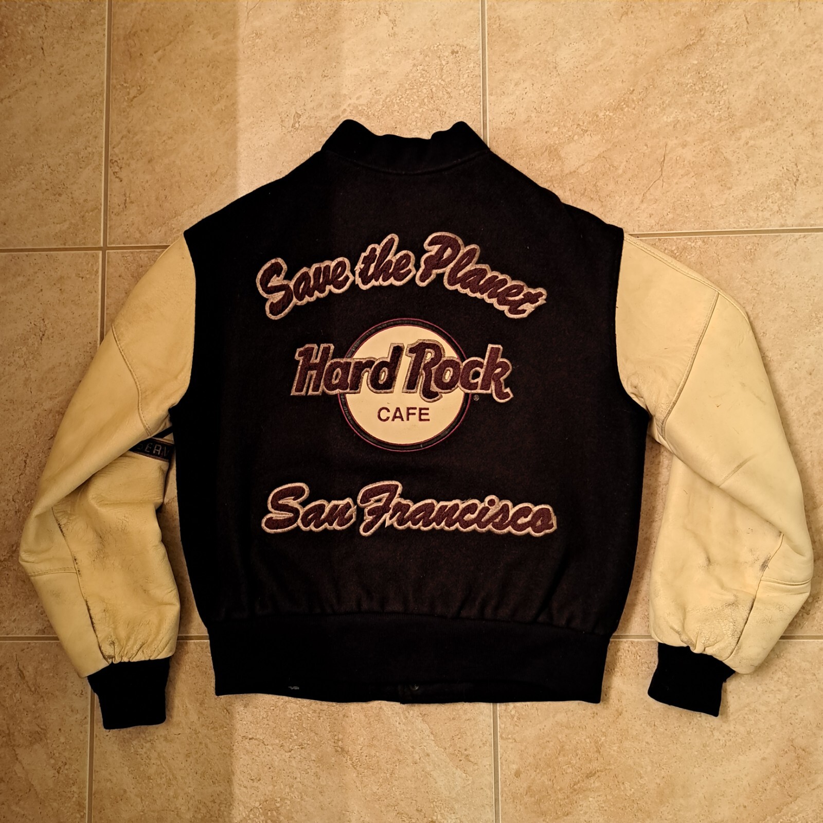 Vintage Hard Rock Cafe San Francisco CA Anniversary Varsity Jacket Size Small