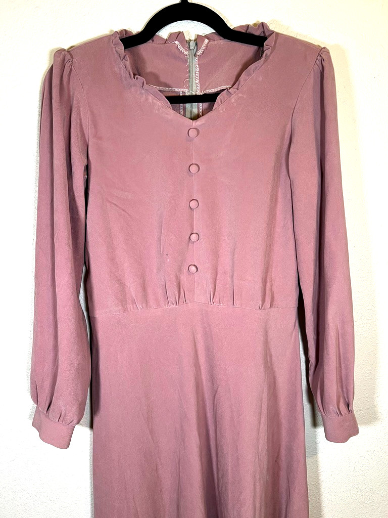 Neutral Period Base Dress Pink Victorian 1930s 1940s Village Theater Costume Med