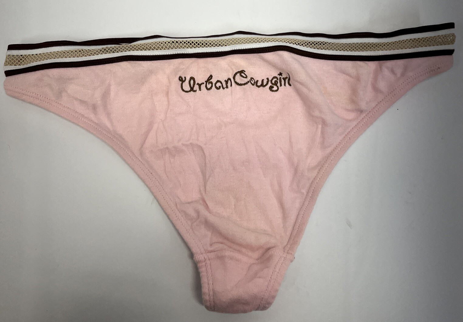 Vintage Urban Cowgirl Graphic Printed Cotton Thong Panties Size XL ~80’s-90’s