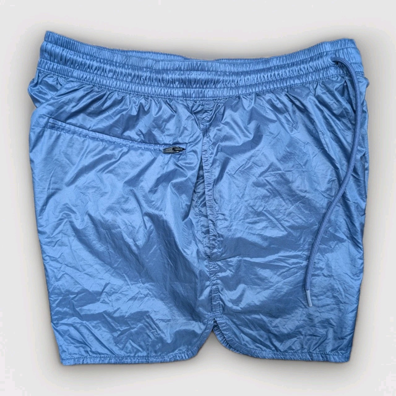 COS Gloss Nylon Shorts Running Womens S Blue Gym Running Sprinter Retro Sports