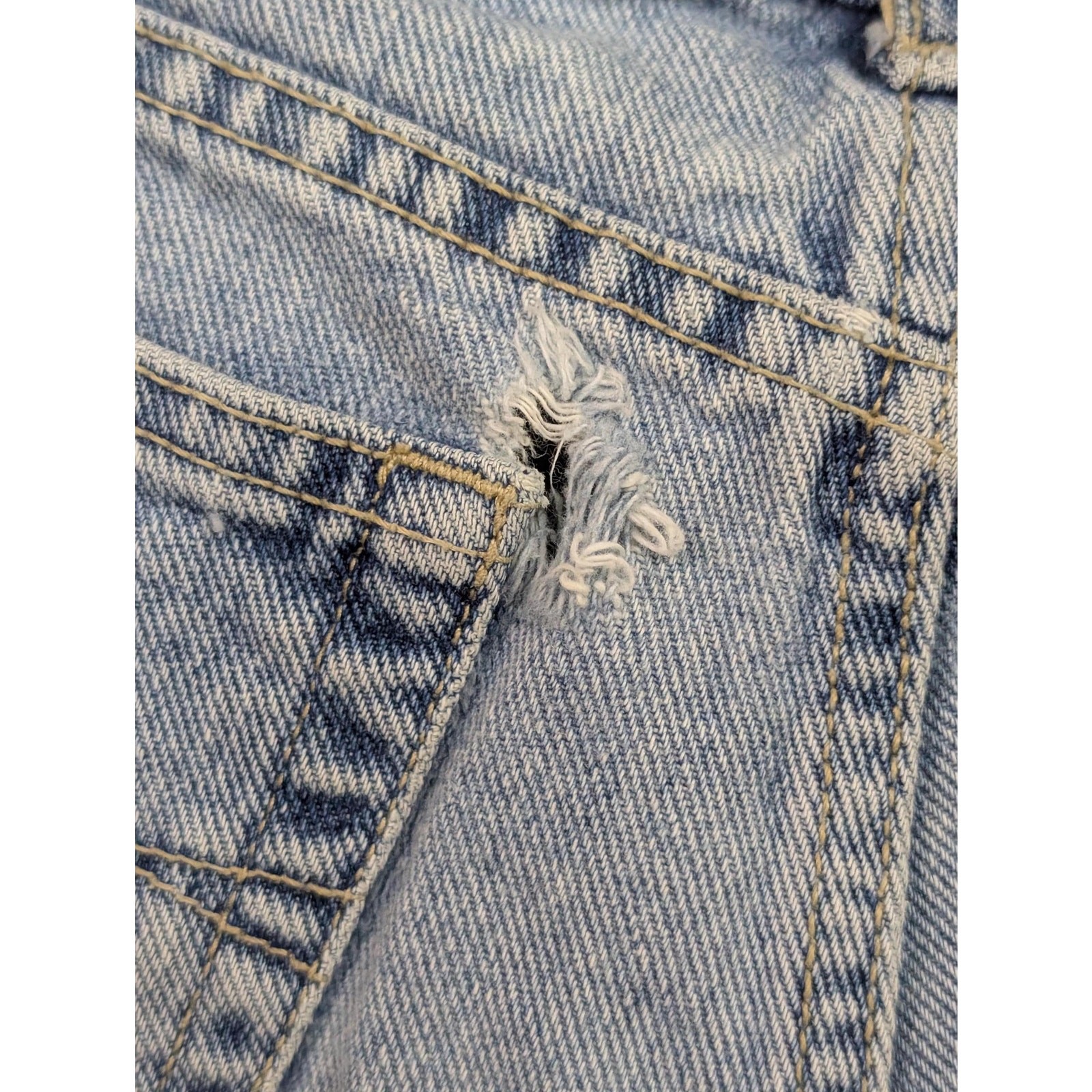 Vintage 90’s Y2k Jean Shorts Distressed Denim Short Shorts Paris Blues Size 7