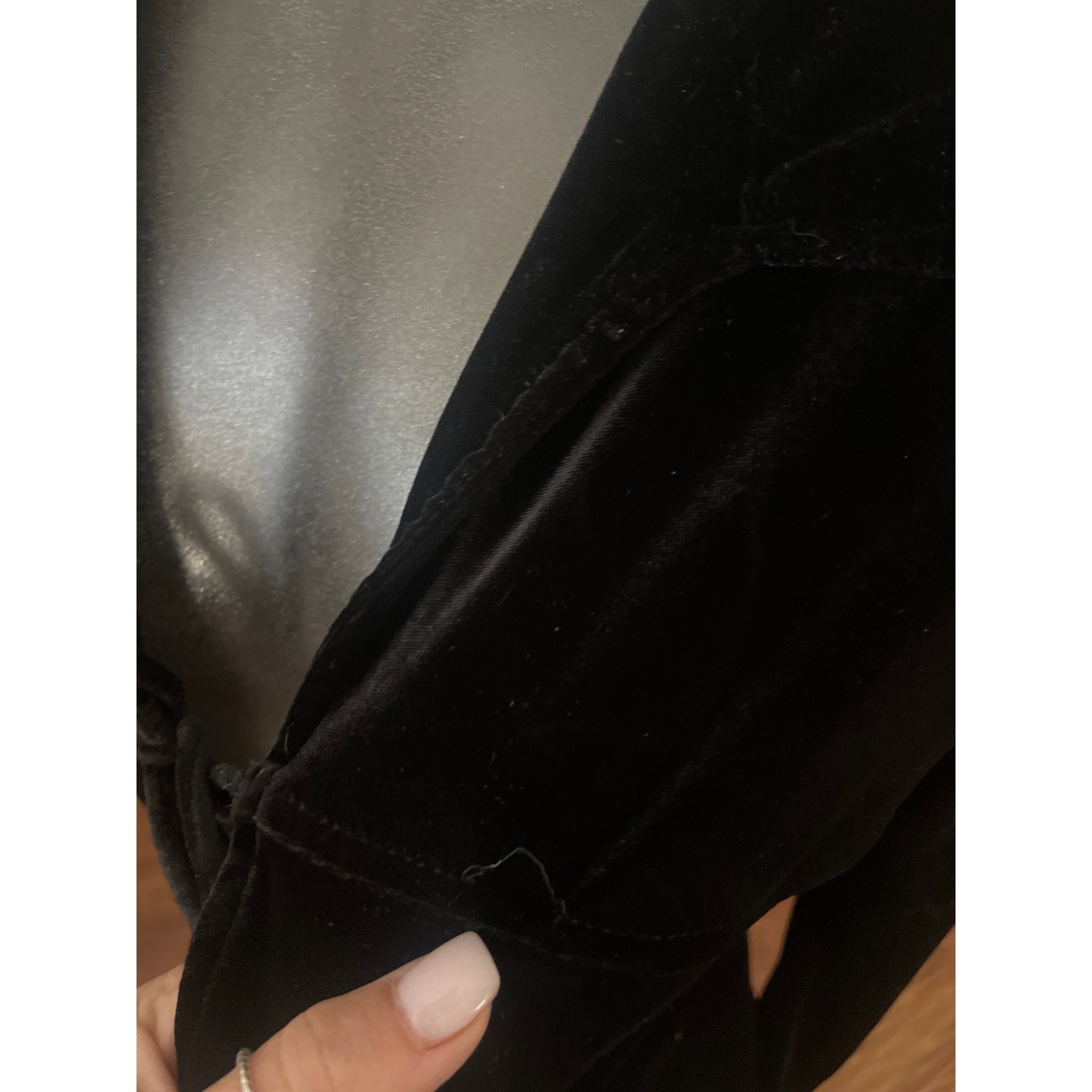 Vintage 90’s Y2K Velvet Tie Front Top/ Light Jacket 70’s Collar GOTH GRUNGE RAVE