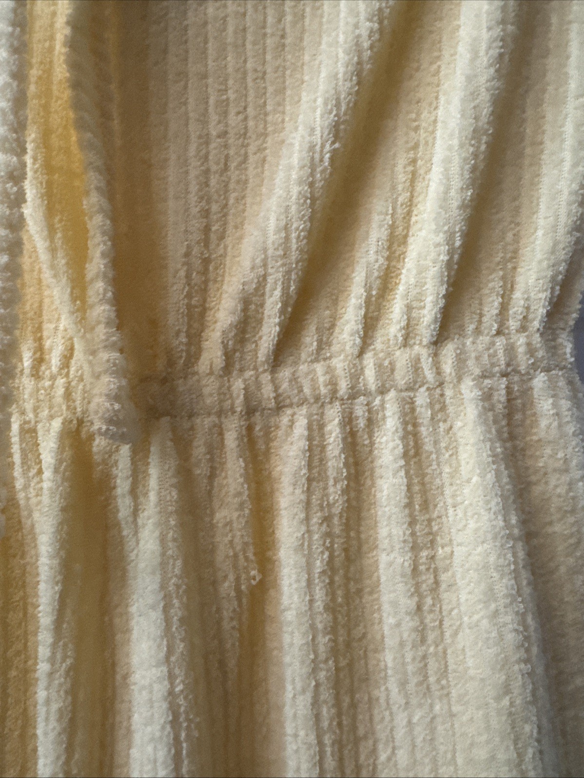 Vintage JC Penney Loungewear Yellow Terry Cloth Long Jumpsuit/Romper Size S