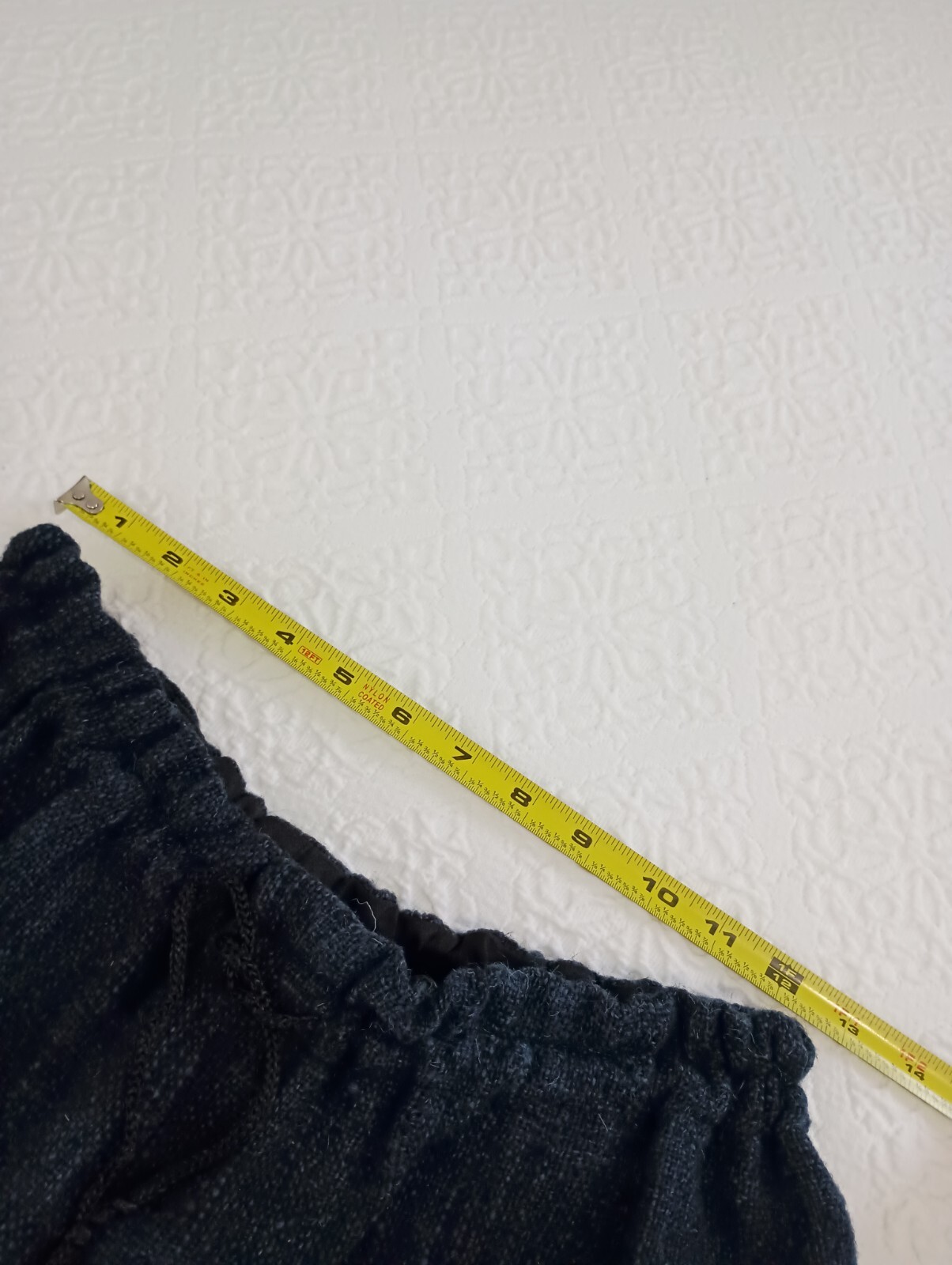 Vtg Amano 100% Wool Blue Tweed Drawstring Waist and Ankle Sz S Tall Womens Pants