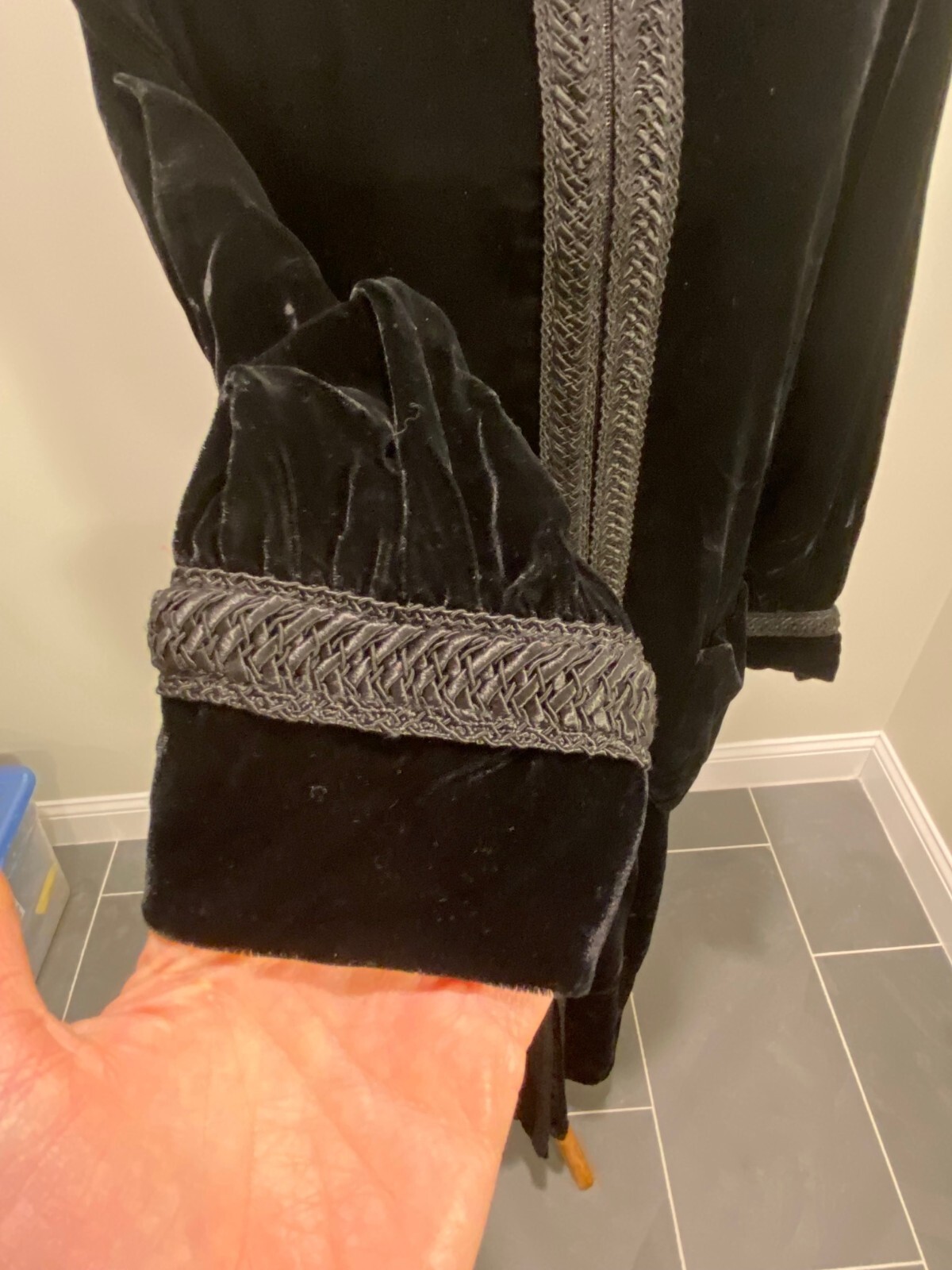 Vintage 1960’s Mr. Mort Stan Herman Black Velvet Robe