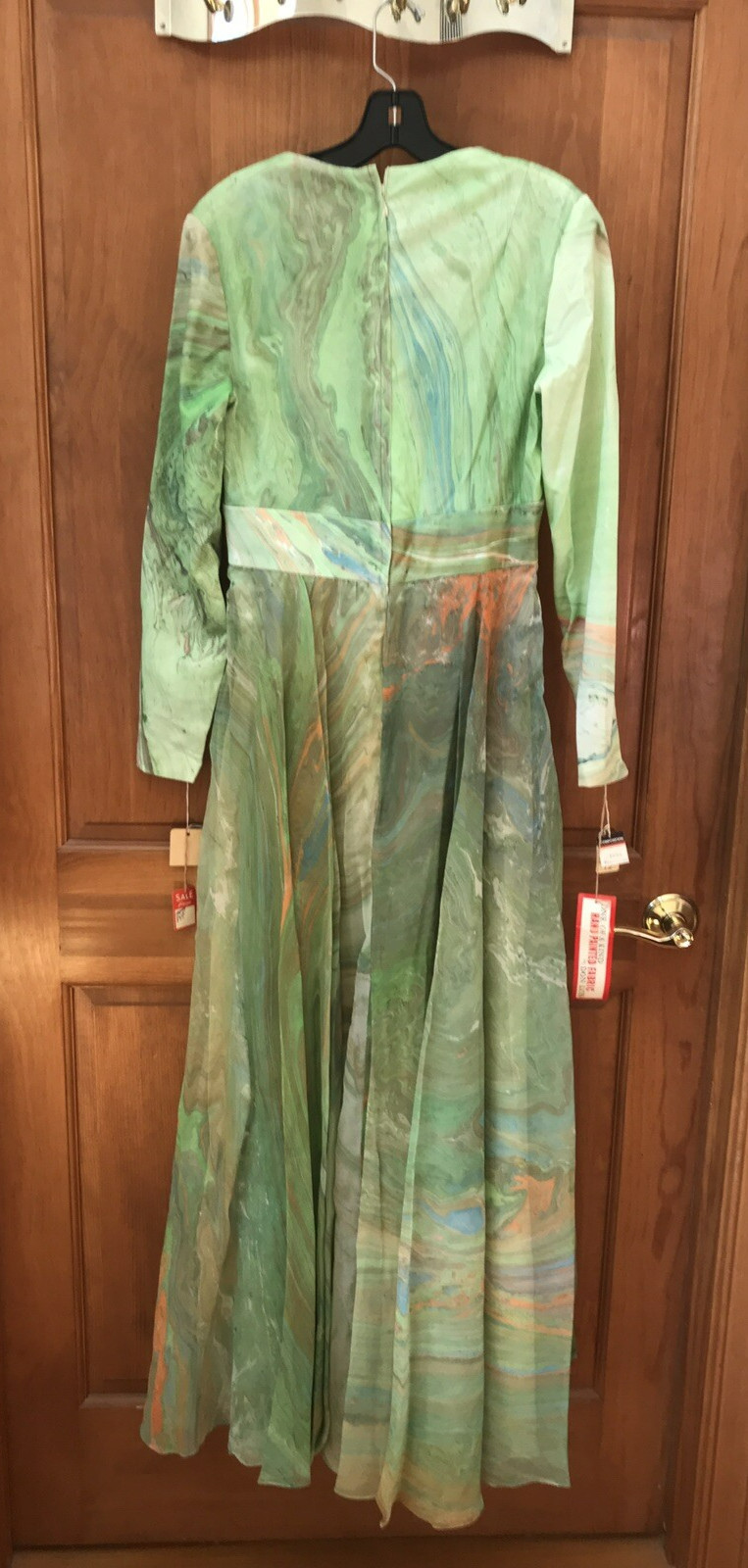 Vtge 1970s Sheer Designer dress Don Luis De Espana 12 Chiffon Angel Ruffles