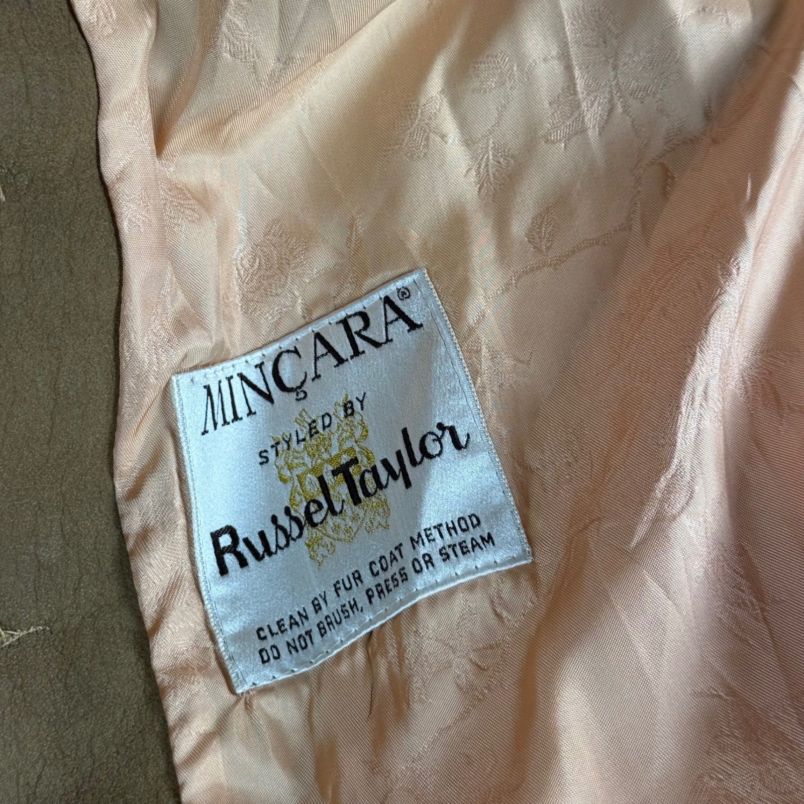 Russel Taylor Mincara Faux Fur Coat Womens Camel Tan Vintage Mid Length