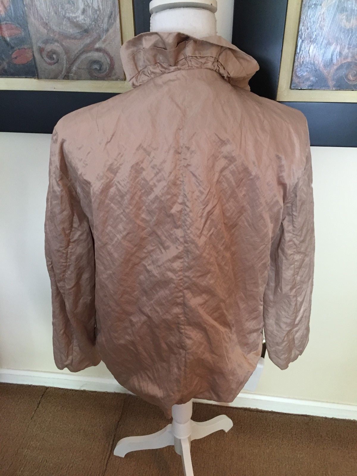 Erin Women’s Jacket PXL Dry Clean Polyester Zipper and Draw String Collar