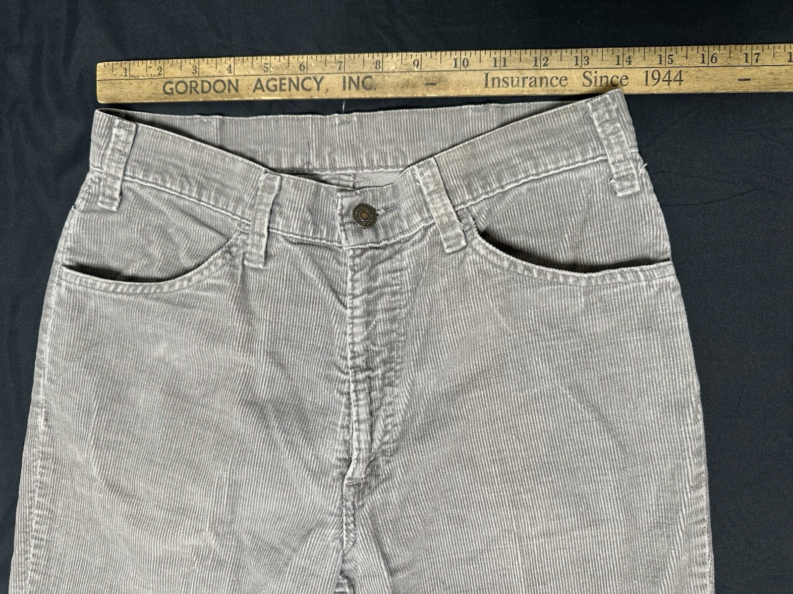 Levi’s 519 Corduroy Bell Bottoms Grey 30×32 70’s San Francisco Counter Culture