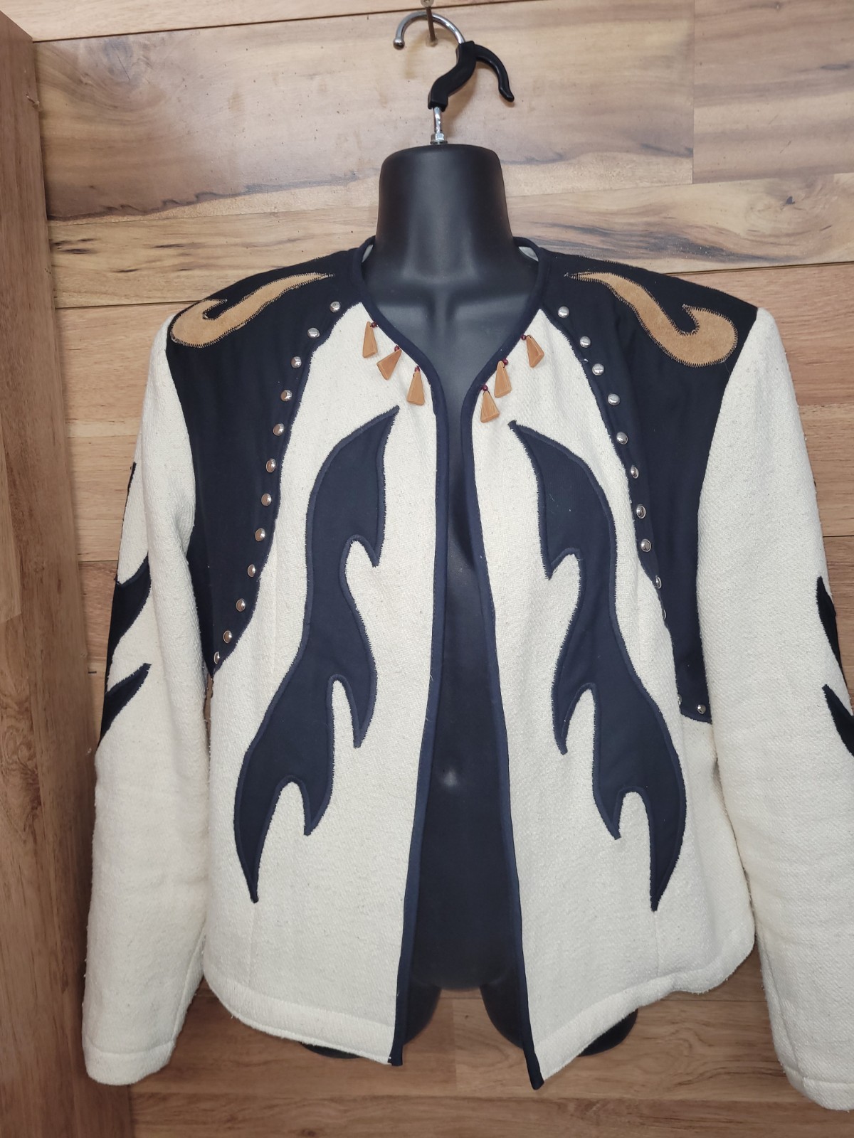 Vintage 90s Southwestern Ranchwear Jacket Womens S/M Santa Fe Studded Western