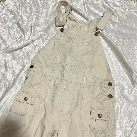 VTG Y2K Zana Di cream cargo overalls Size M punk Streetwear grunge party