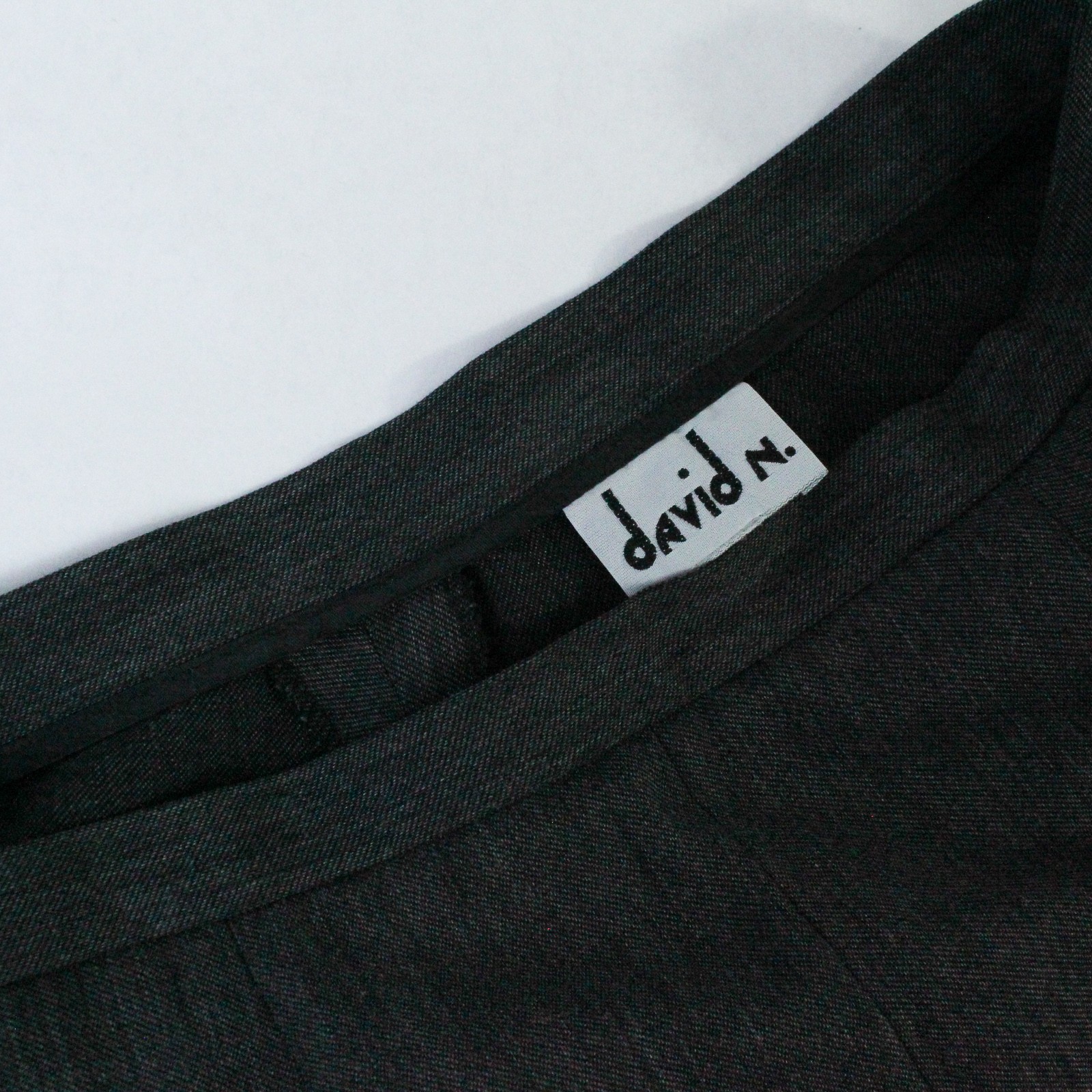 Vintage David N High Waist Gray Tapered Pants Size 14 Polyester Blend