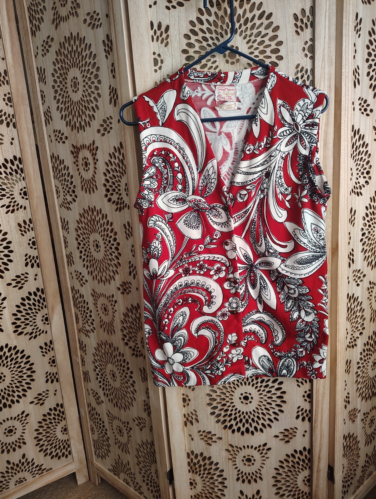 Vintage Designs By Darlene Mod Ban Lon Vest
