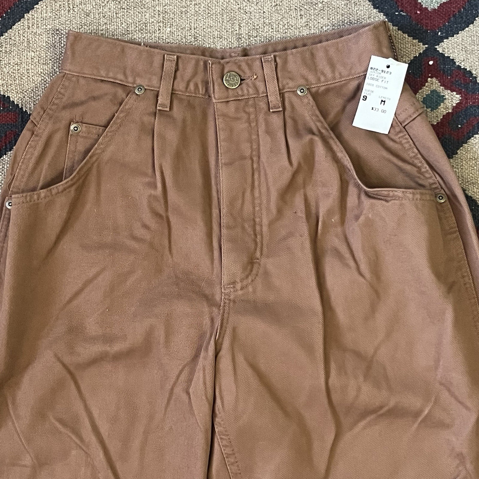 Vintage 90s Lee Sky Riders Jeans Women’s 9 M Brown Loose Fit USA Made New NOS