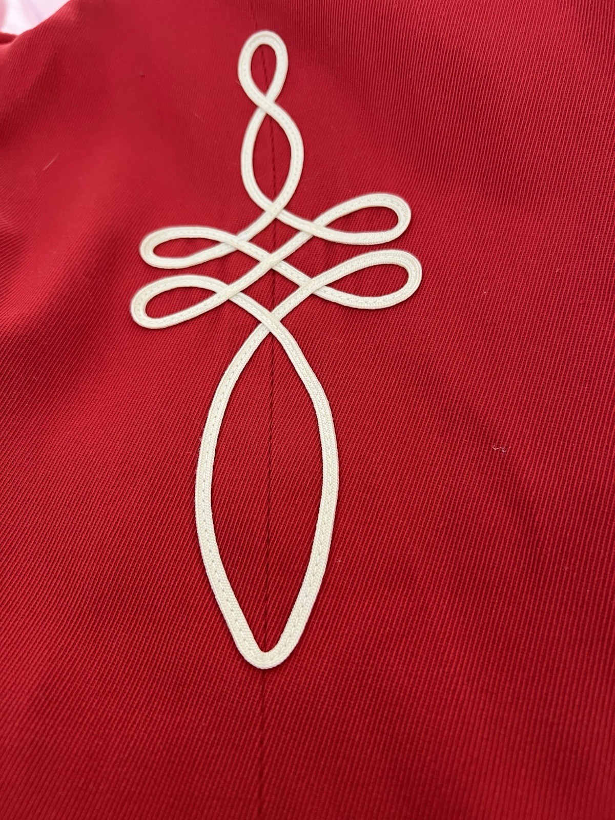 Vintage Stanbury Wool Red And White Military Style Marching Band Jacket 38