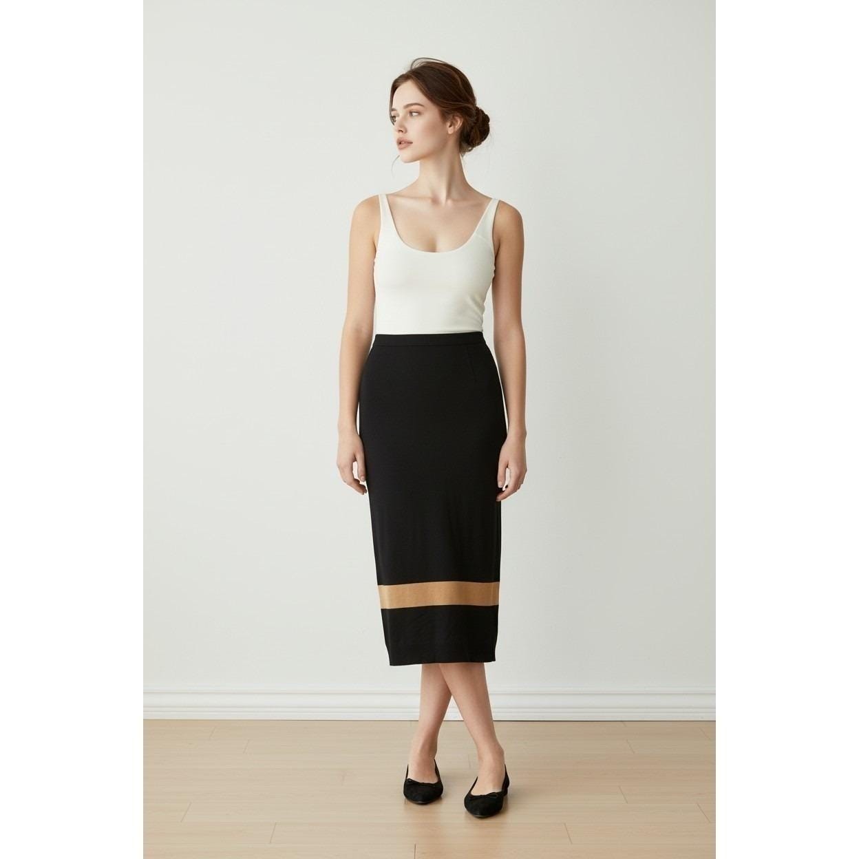 Vintage Dolce & Gabbana Gonna New Brown Maxi Skirt Made In Italy SZ 42
