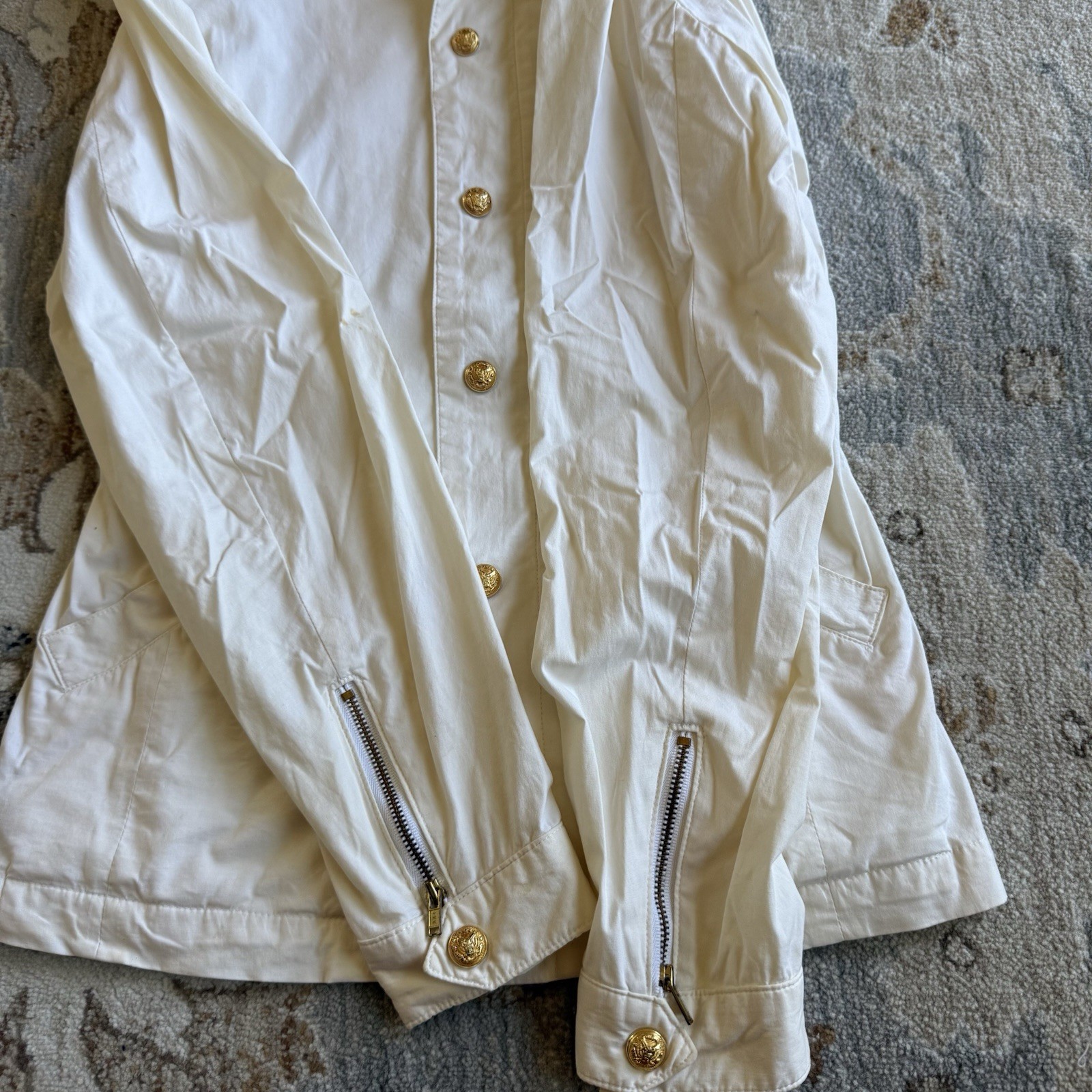 Vintage Ralph Lauren 1993 Tennis Jacket Women’s Sz 8 90s White RARE Sports Zip