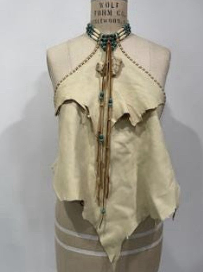 Artisan Handmade Leather Halter Top Hippie Biker Motorcycle RocknRoll Festival