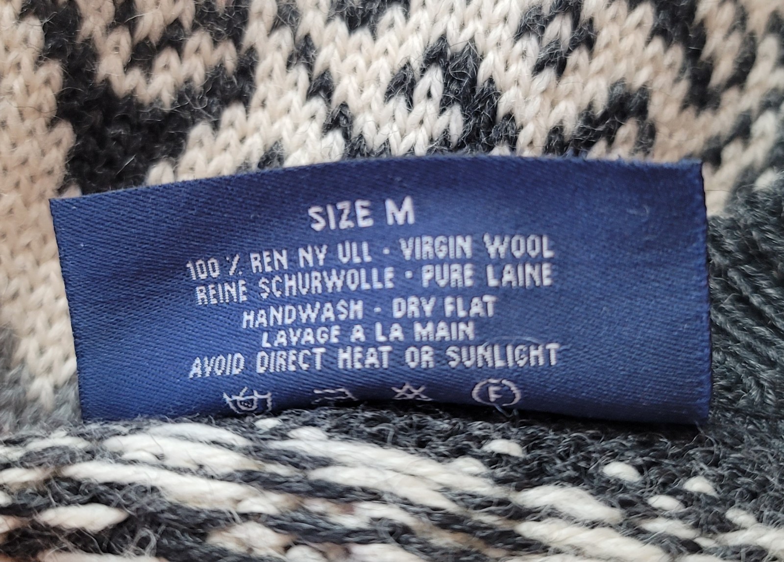 Vintage Nordstrikk Norway Virgin Wool Nordic Cardigan Sweater Womens M, Norway