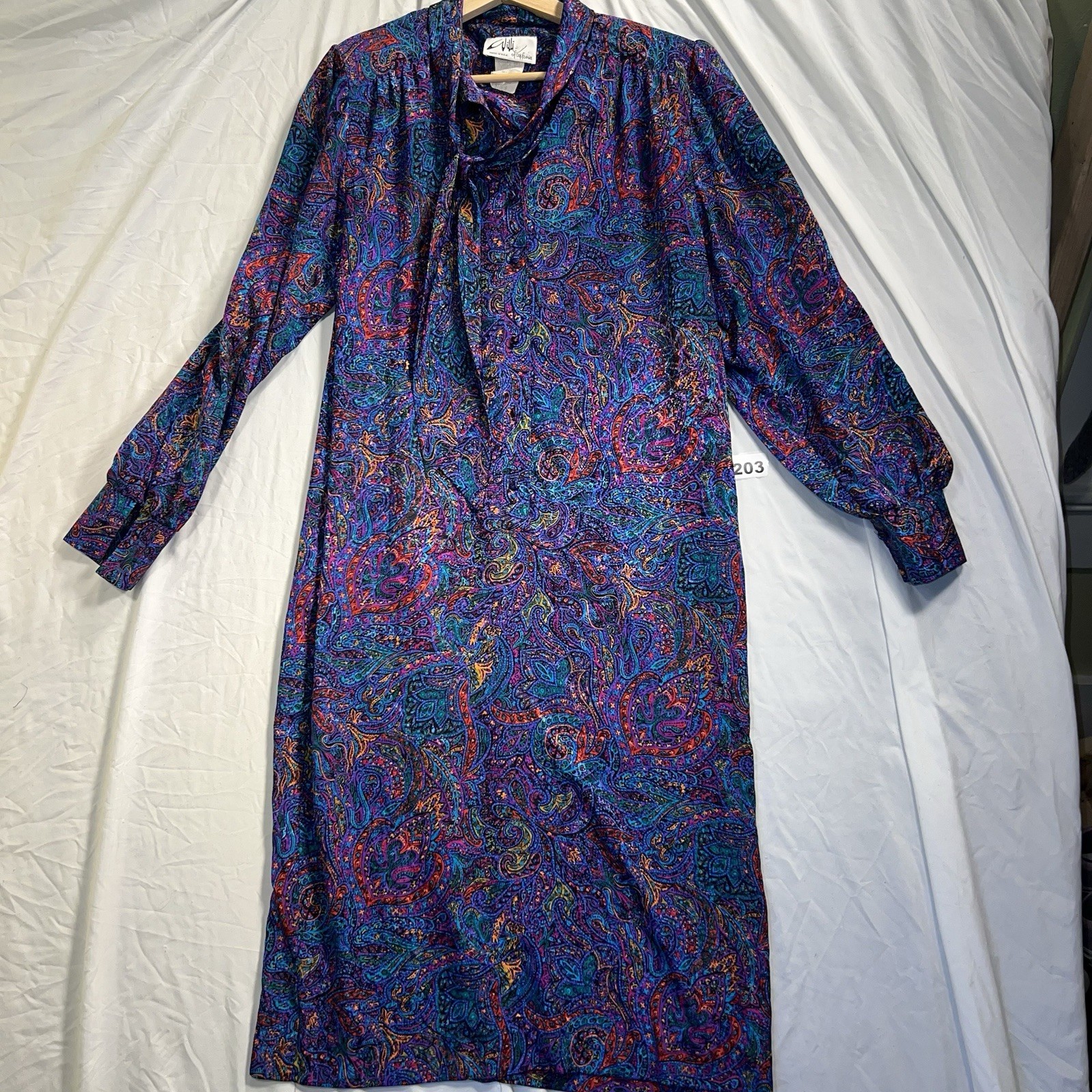 Willi Of California VTG Paisley Dress Sz 8