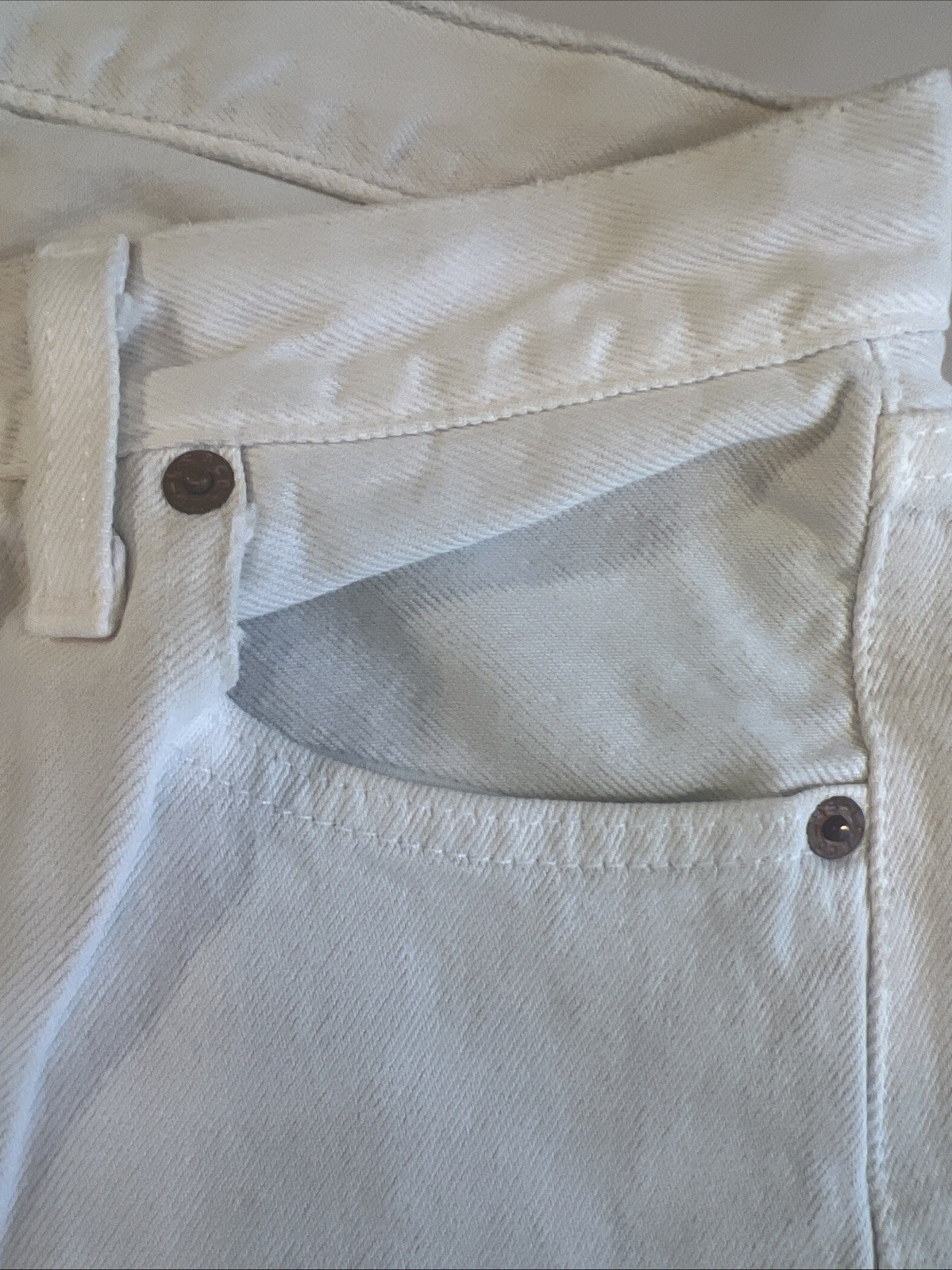 Women’s Levi’s 501 Jeans, Button Fly, White Denim And Made In The USA!!!