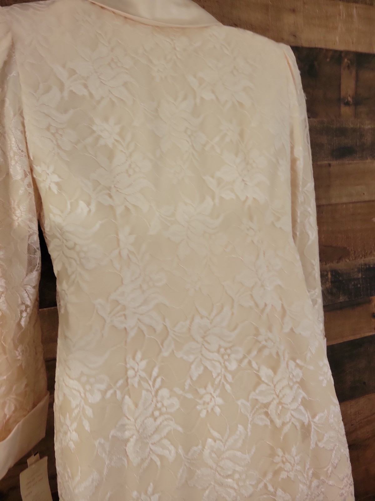 Vintage Miss Elliette Deadstock Two Piece Lace Suit Fully Lined Size 6 Ivory Nwt