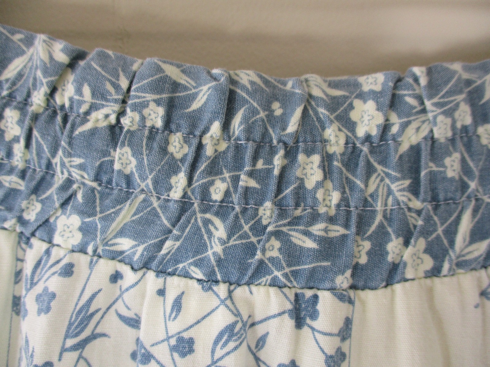 VTG 70’s Saks Fifth Avenue sz. M Maxi Skirt Blue Patchwork Boho Hippie Union