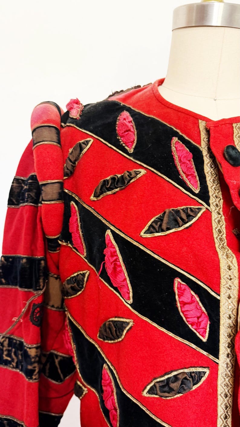 1800s Theatrical Jacket / 1800s Ballet Jacket / Antique Jacket / Size Medium