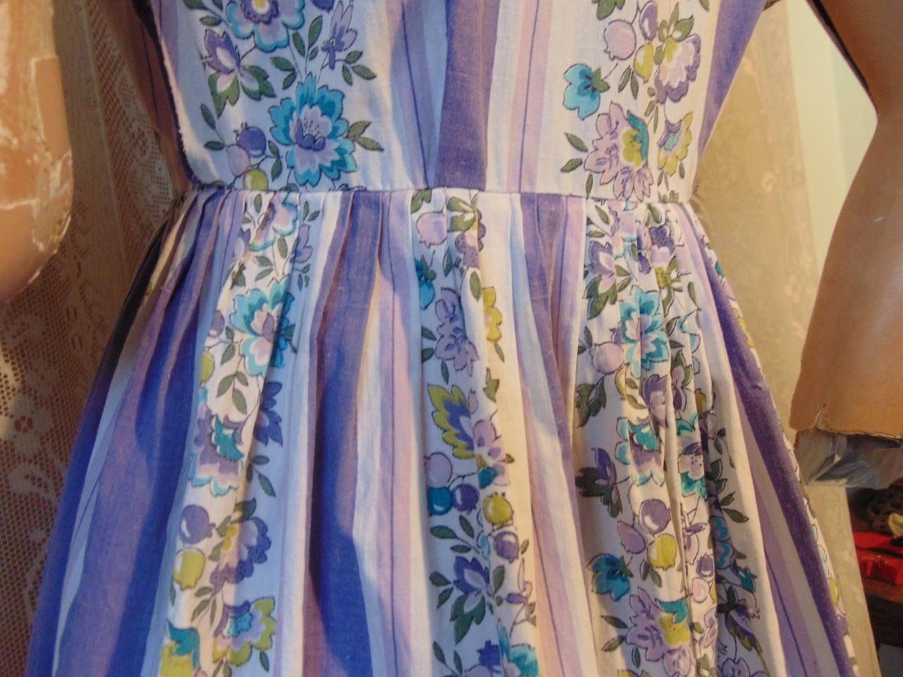 50/60s BRENTWOOD FOR PENNYS FLORAL COTTON SHIRT WAIST DRESS 24 W