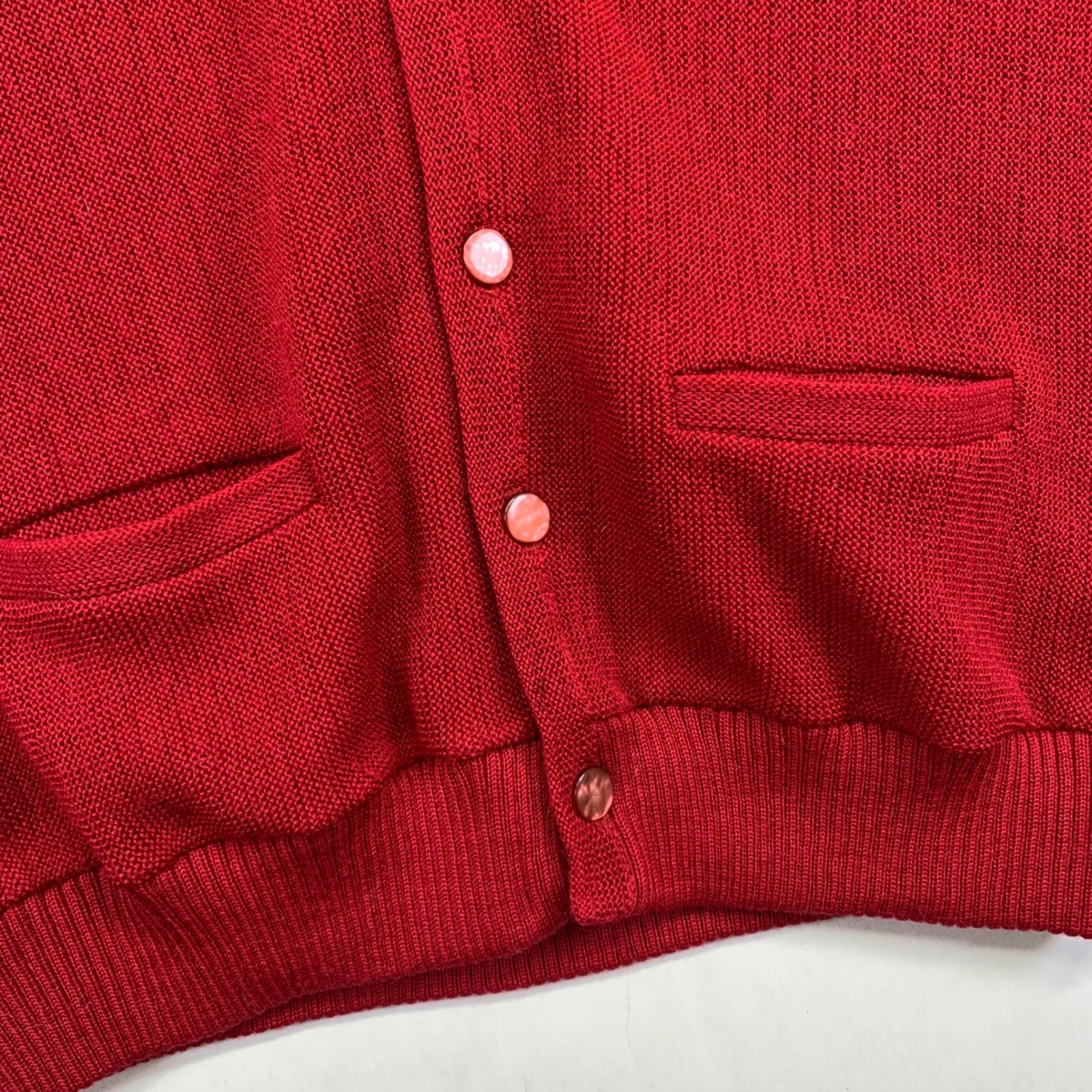 Vintage SXM Penguin Seattle Knitting Mills Cardigan Sweater Medium Wool Red