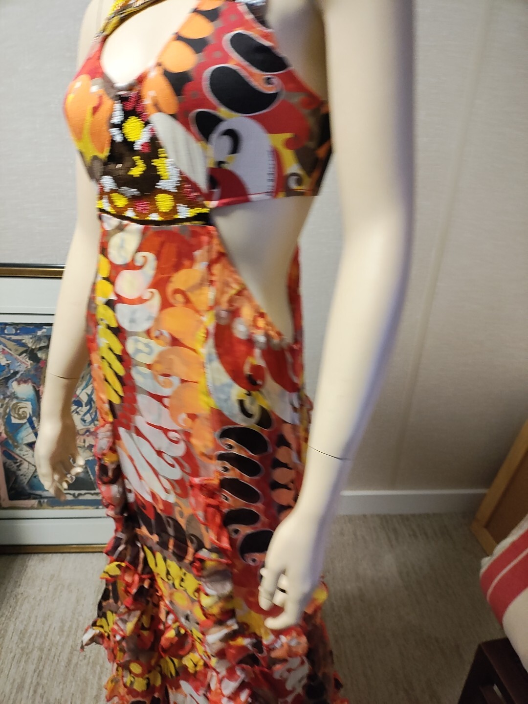 NWT MISS BIKINI LUXE FULL LENGHT DRESS/Cutout Sides/SIZE 44/MADE IN ITALY