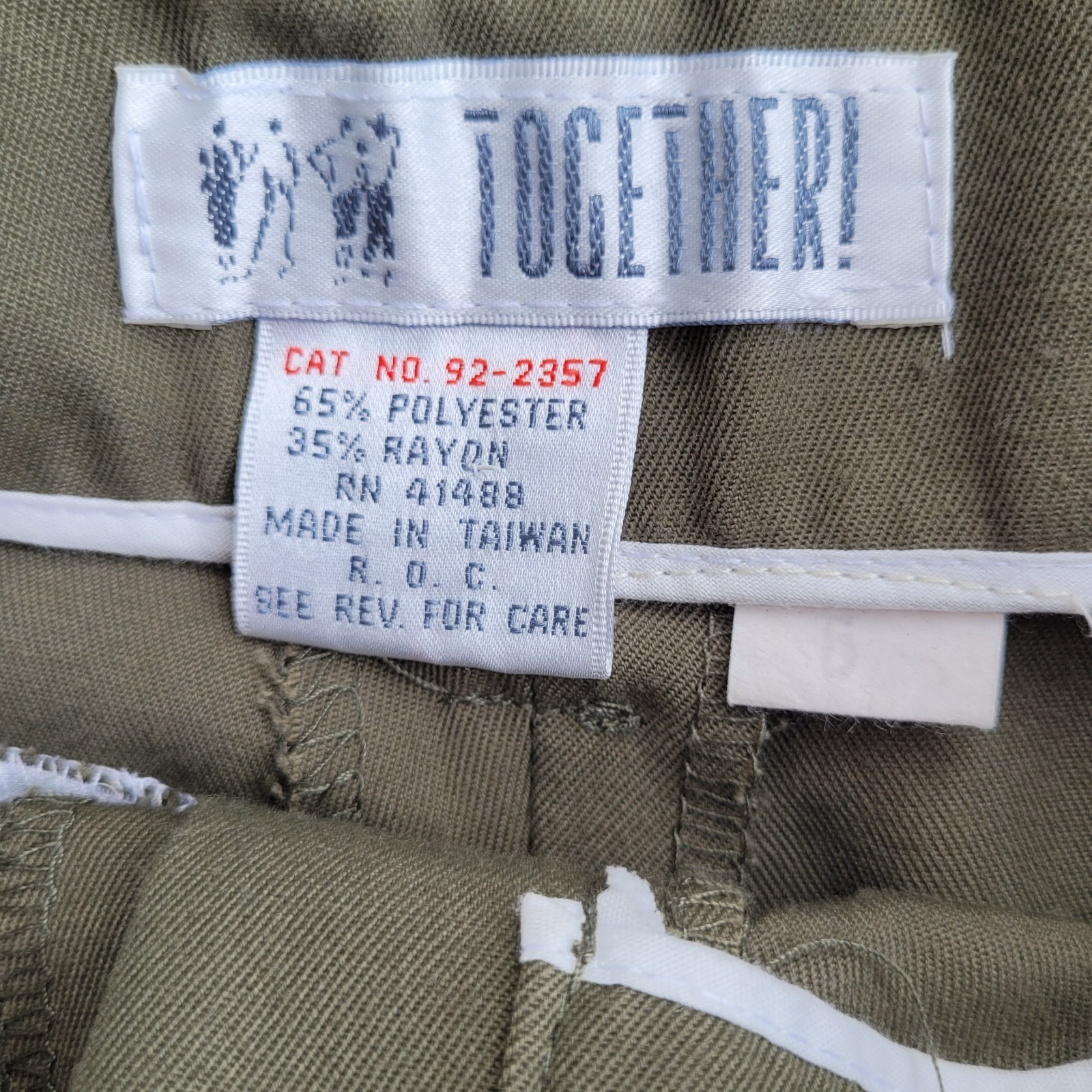 VTG Together Spiegel Olive Green Cuffed Pleated High Waist Pants 90s Wmn’s 27×30