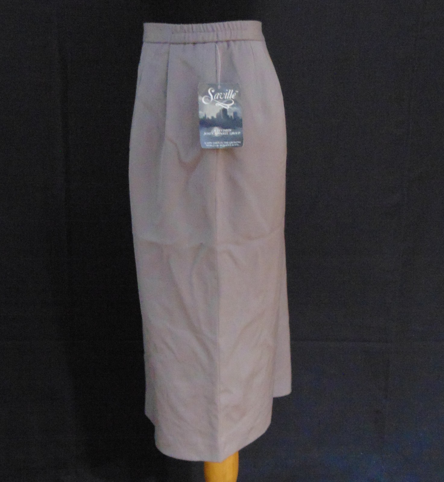 Saville Women’s Beige Wool Vintage Pleated Front Skirt Size 14 Made In USA NWT