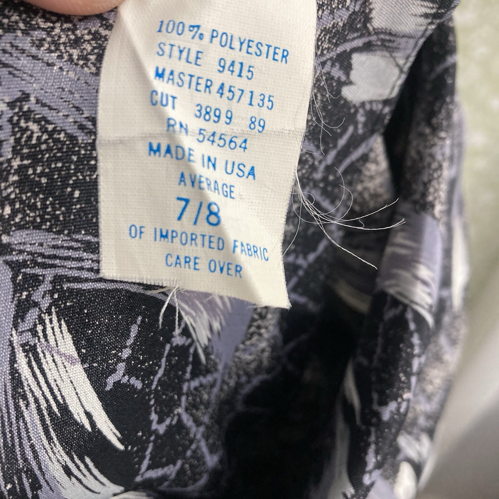 Vintage Von Bramlett L.A. N.Y. Size M 7/8 Black Gray Abstract Pattern Dress