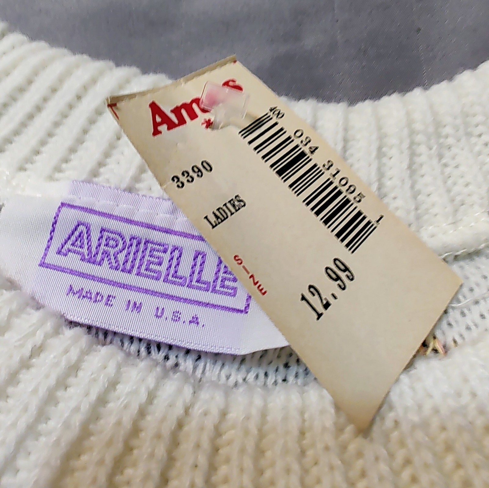 Arielle Vintage 80’s NOS Woman’s Pastel Sweater Size 44 (XL)