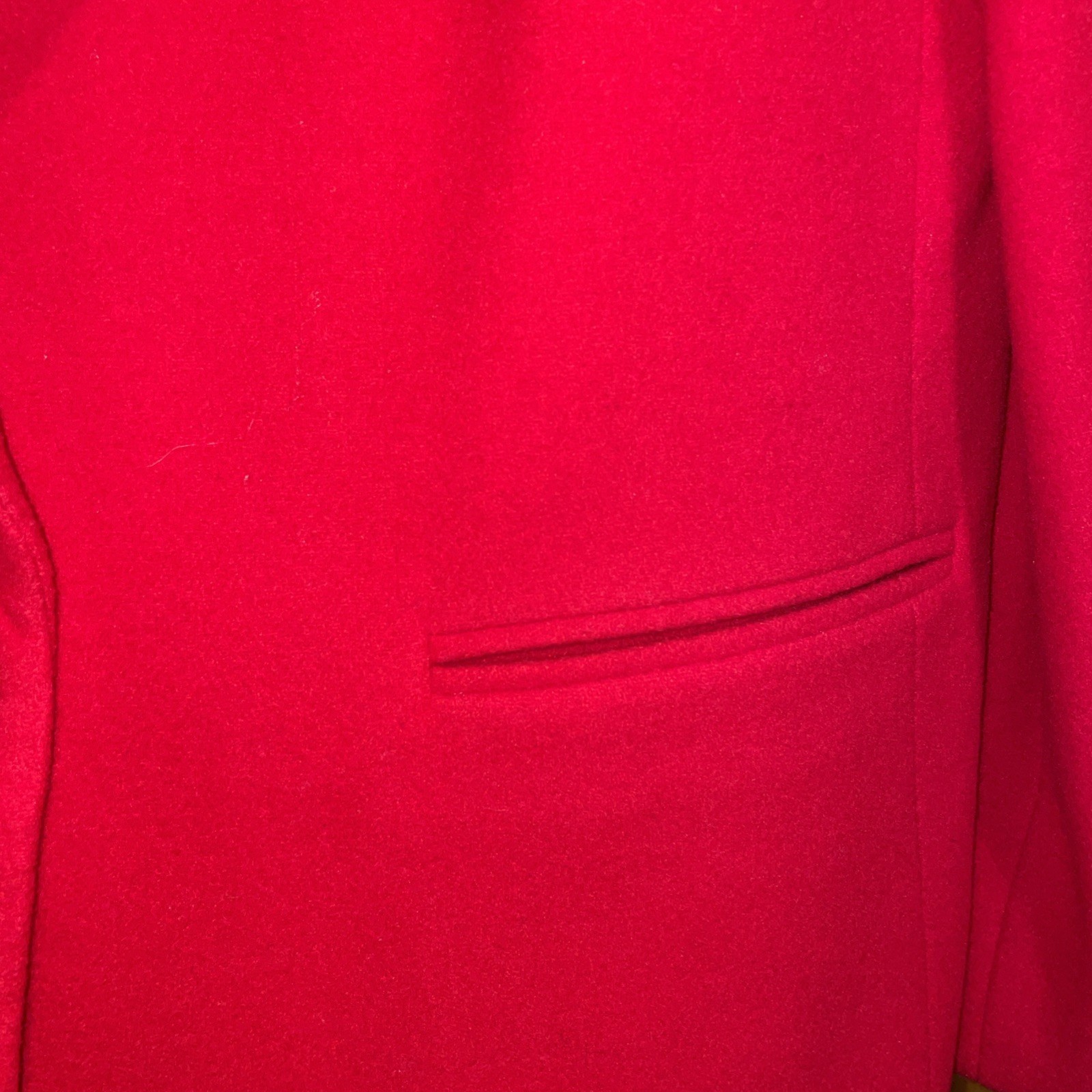 Harve Bernard By Bernard Holtzman Ladies 14 Wool Nylon Cashmere Blazer Red