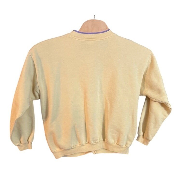 Vintage National Wildlife Federation Hummingbird Sweatshirt Cardigan Yellow L