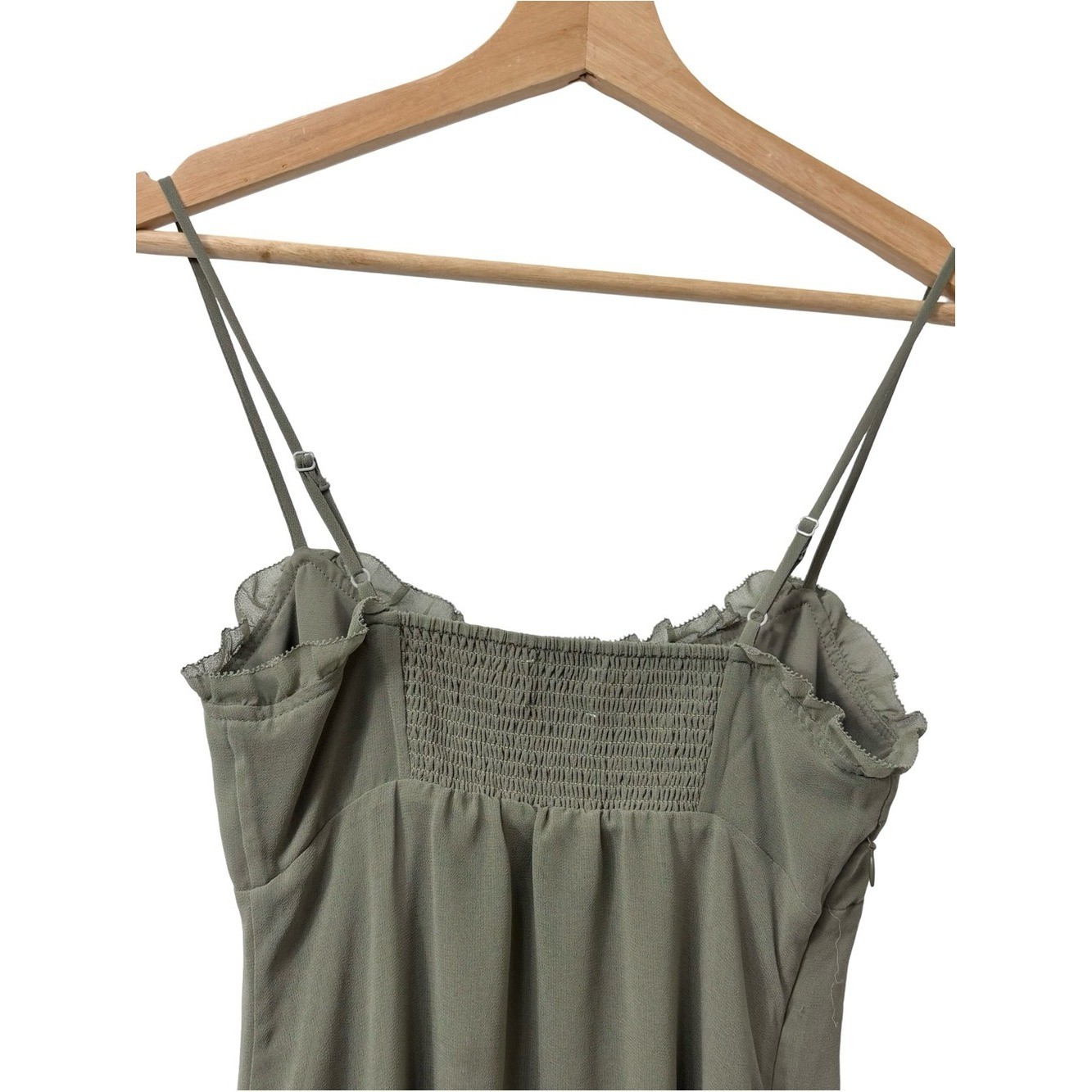 Aritzia Wilfred Sister Dress Sage Green Midi Chifon Dress Size 00