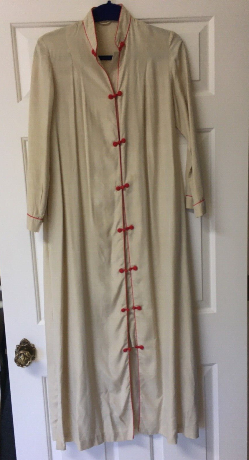 Vintage 1940s Sz S DYNASTY Pure Silk Dressing Gown Robe British Crown Colony