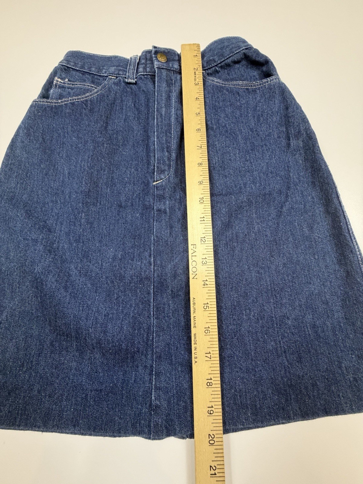 Vintage Rumble Seats USA High Rise Denim A-Line Skirt Women’s XS 25 Waist