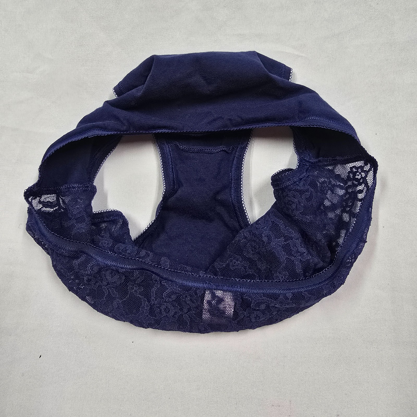 Vintage 2013 Victoria’s Secret Cotton Mesh Lace Back Panties Hi Cut 2 Pr Large